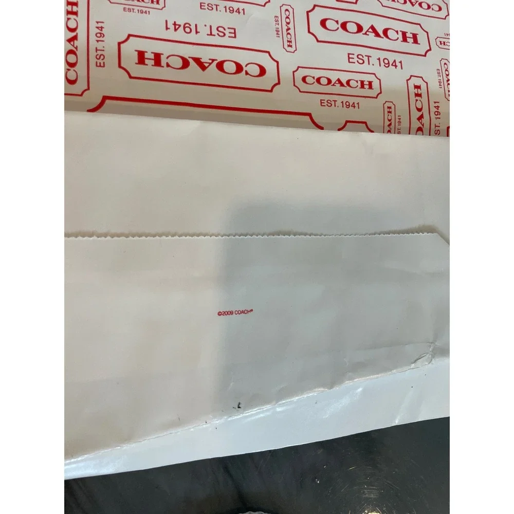 Coach Red Logo Monogram White Paper Shopping Gift Bags Set of 4 Y2K VTG READ